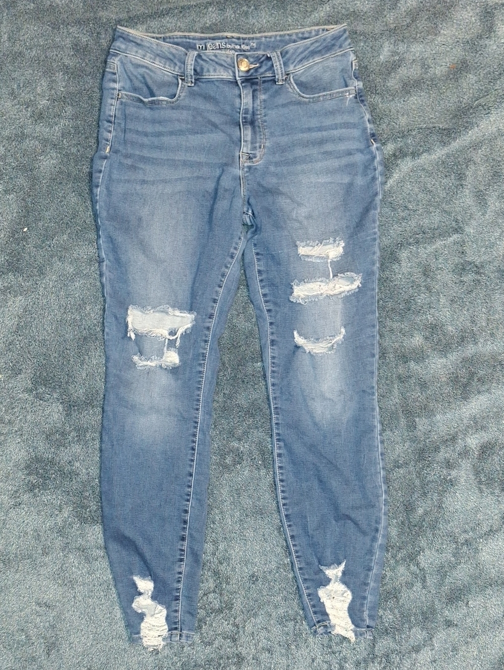 M Jeans Women’s Distressed Blue Stretch Jeans
